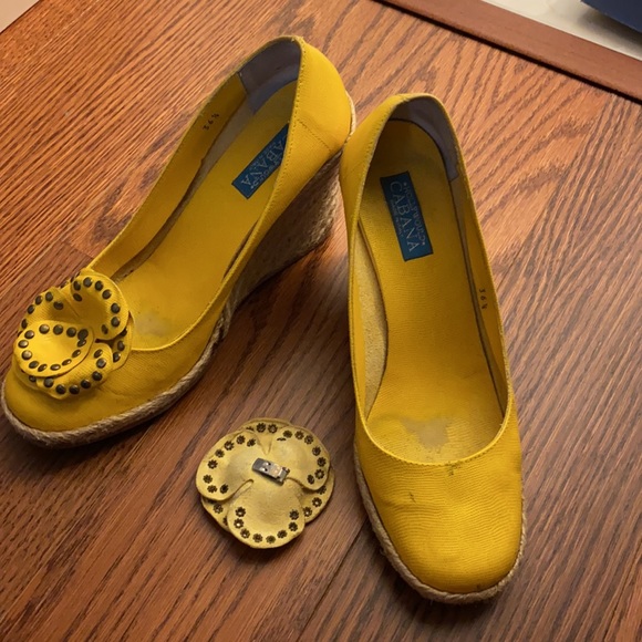 Hollywould Cabana Yellow Wedge - Picture 3 of 4
